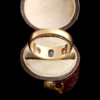 Late Victorian Diamond & Sapphire 3 Stone Ring
