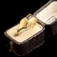 Medieval "Tart Mold" Garnet Ring