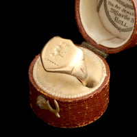 Edwardian Lion Rampant & Standard Signet Ring