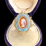 Victorian Order of the Star of India Enamel & Porcelain Ring