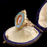 Victorian Order of the Star of India Enamel & Porcelain Ring