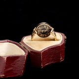 Victorian Swivel Mourning Ring in Original Box