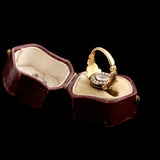 Victorian Swivel Mourning Ring in Original Box