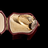 Victorian Swivel Mourning Ring in Original Box