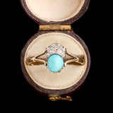 Victorian Turquoise & Diamond Acorn Ring