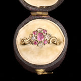 Mid Victorian Ruby & Diamond Cluster Ring