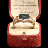 Victorian Bloodstone Crown Shield Signet Ring
