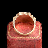 Victorian Bloodstone Crown Shield Signet Ring