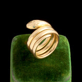 Late 19th Century Emerald-Eyed Snake Ring