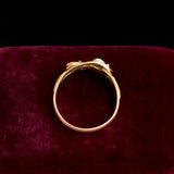 Late Victorian Turquoise & Garnet Twin Snakes Ring