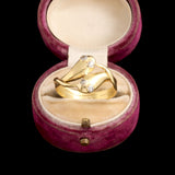 Victorian Diamond-Eyed Snakes Crossover Ring