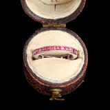 Vintage French Synthetic Ruby Eternity Ring