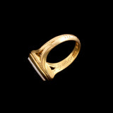 Victorian "Pari Animo" Intaglio Memorial Ring