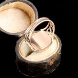 Georgian Topaz & Pearl Rectangle Cluster Ring