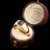 French Art Deco Sapphire Cabochon Ring