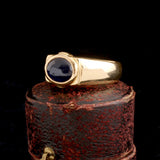 French Art Deco Sapphire Cabochon Ring
