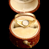 Victorian Seed Pearl & Diamond Locket Ring