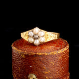 Victorian Seed Pearl & Diamond Locket Ring