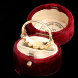 Victorian Graduated Pearl Half Hoop Ring