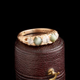 Victorian Cat's Eye Chrysoberyl & Diamond Five Stone Ring