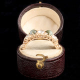 Victorian Cat's Eye Chrysoberyl & Diamond Five Stone Ring