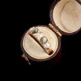 Victorian Cat's Eye Chrysoberyl & Diamond Five Stone Ring
