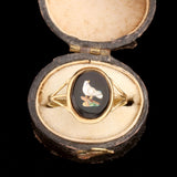 Grand Tour Micromosaic Dove Ring
