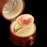 Ancient Roman Agate Dog Cameo Ring