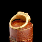Ancient Roman Agate Dog Cameo Ring