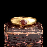 Ancient Roman Garnet Scarab Cameo Ring