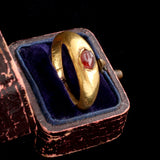 Ancient Roman Garnet Scarab Cameo Ring