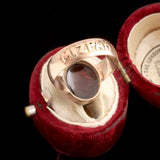 Victorian "Mizpah" Garnet Ring