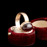 Victorian "Mizpah" Garnet Ring
