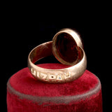 Victorian "Mizpah" Garnet Ring
