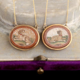 Victorian Micromosaic Dog Necklaces