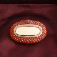 Victorian Carved Carnelian Ouroboros Brooch