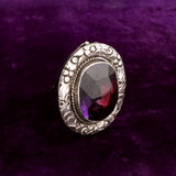 Victorian Amethyst Paste Cheapside Silver Brooch