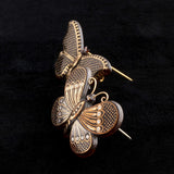 Victorian Pique Butterfly Brooches