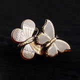 Victorian Pique Butterfly Brooches