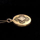 Victorian Enamel & Pearl Quatrefoil Locket