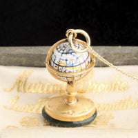 19th Century French Enamel Globe Charm