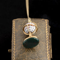 19th Century French Enamel Globe Charm