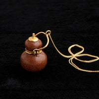 Georgian Sealed Goldstone Vial Necklace