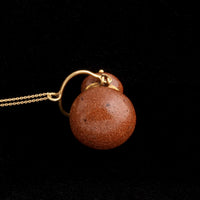 Georgian Sealed Goldstone Vial Necklace