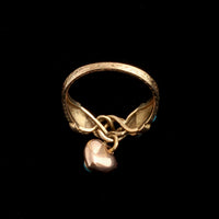 Victorian Forget Me Not & Heart Love Knot Ring