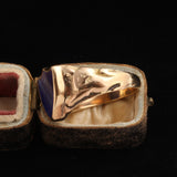 Edwardian The Lion & The Unicorn Lapis Intaglio Ring