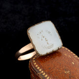 Georgian "Bon Soir" Tassie Intaglio Ring