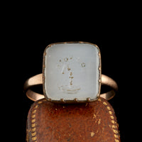 Georgian "Bon Soir" Tassie Intaglio Ring