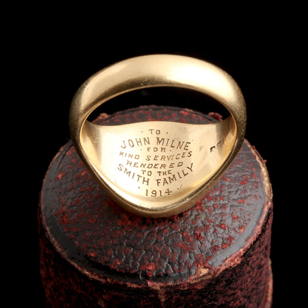 Edwardian John Milne Signet Ring